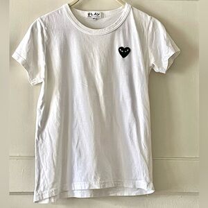 Comme des Garcons PLAY White Tee with Black Heart